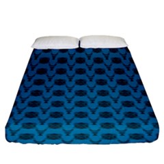 Lion Vs Gazelle Damask In Teal Fitted Sheet (king Size) by emilyzragz