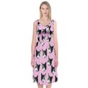 Cat pattern Midi Sleeveless Dress View1