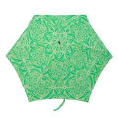 Kiwi Green Geometric Mini Folding Umbrellas by linceazul