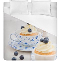 Blueberry Cupcakes Duvet Cover (king Size) by Coelfen