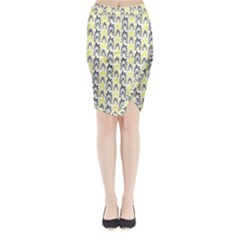 Tricolored Geometric Pattern Midi Wrap Pencil Skirt by linceazul