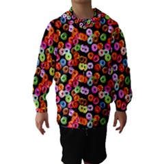 Colorful Yummy Donuts Pattern Hooded Wind Breaker (kids) by EDDArt