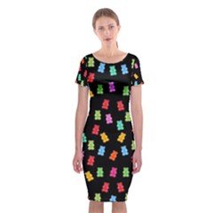 Candy Pattern Classic Short Sleeve Midi Dress by Valentinaart