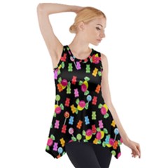 Candy Pattern Side Drop Tank Tunic by Valentinaart