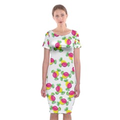 Candy Pattern Classic Short Sleeve Midi Dress by Valentinaart