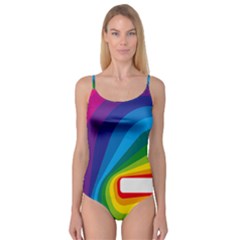 Circle Rainbow Color Hole Rasta Waves Camisole Leotard  by Mariart