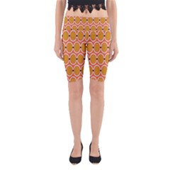 Orange Circle Polka Yoga Cropped Leggings by Mariart