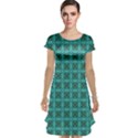 Turquoise Damask Pattern Cap Sleeve Nightdress View1