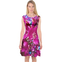 Pretty In Fuchsia 2 Capsleeve Midi Dress by dawnsiegler