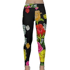 Floral Rhapsody Pt 4 Classic Yoga Leggings by dawnsiegler