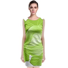 Cabbage Leaf Vegetable Green Classic Sleeveless Midi Dress by Mariart