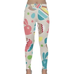 Easter Rabbit Bunny Rainbow Classic Yoga Leggings by Mariart