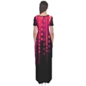 Line Vertical Plaid Light Black Red Purple Pink Sexy Short Sleeve Maxi Dress View2