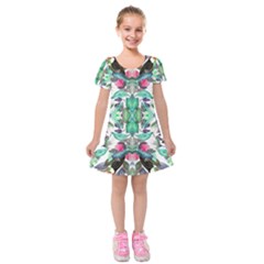 Birds In Rainforest Kids  Short Sleeve Velvet Dress by beatbeatwing