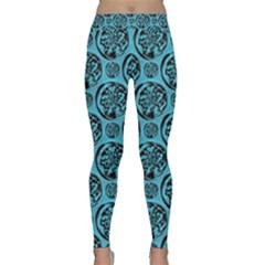 Turquoise Pattern Classic Yoga Leggings by linceazul