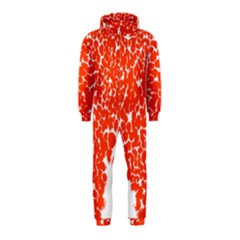 Red Spot Paint White Hooded Jumpsuit (kids) by Mariart