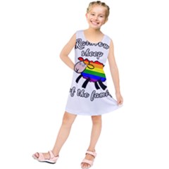 Rainbow Sheep Kids  Tunic Dress by Valentinaart