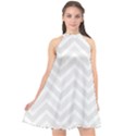 Zigzag  pattern Halter Neckline Chiffon Dress  View1