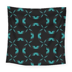 Background Black Blue Polkadot Square Tapestry (large) by Mariart