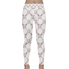 Baseball Bat Scrapbook Sport Classic Yoga Leggings by Mariart