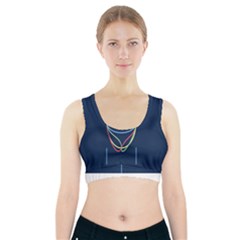 Line Light Blue Green Red Yellow Sports Bra With Pocket by Mariart