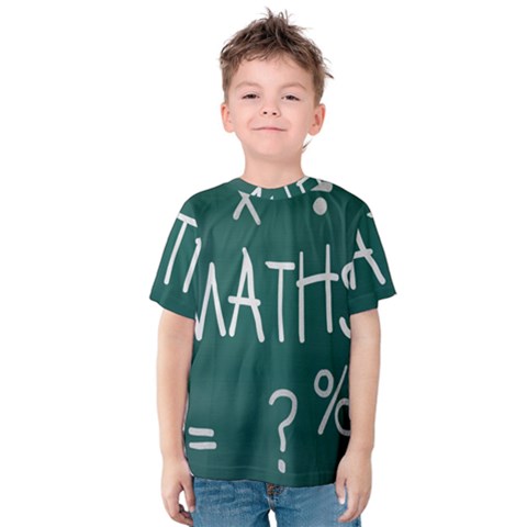 Maths School Multiplication Additional Shares Kids  Cotton Tee by Mariart