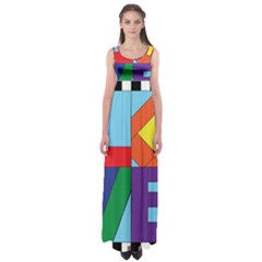 Rainbow Love Empire Waist Maxi Dress by Mariart