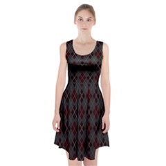 Plaid Pattern Racerback Midi Dress by Valentinaart