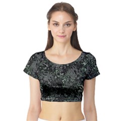 Abstraction Short Sleeve Crop Top (tight Fit) by Valentinaart