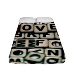 Love Fitted Sheet (full/ Double Size) by JellyMooseBear