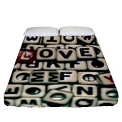 Love Fitted Sheet (queen Size) by JellyMooseBear