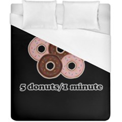 Five Donuts In One Minute  Duvet Cover (california King Size) by Valentinaart