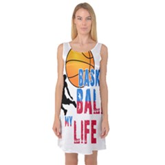 Basketball Is My Life Sleeveless Satin Nightdress by Valentinaart