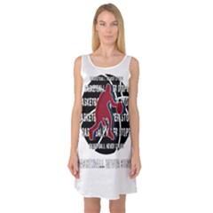 Basketball Never Stops Sleeveless Satin Nightdress by Valentinaart