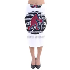 Basketball Never Stops Velvet Midi Pencil Skirt by Valentinaart