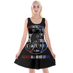 Basketball Never Stops Reversible Velvet Sleeveless Dress by Valentinaart