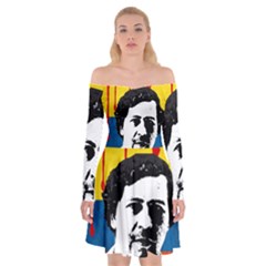 Pablo Escobar Off Shoulder Skater Dress