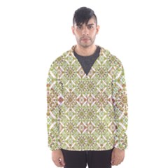 Colorful Stylized Floral Boho Hooded Wind Breaker (men) by dflcprintsclothing