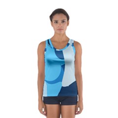 Blue Polka Women s Sport Tank Top  by Mariart