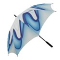 Glittering Abstract Lines Blue Wave Chefron Golf Umbrellas View2