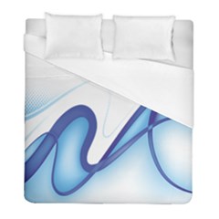 Glittering Abstract Lines Blue Wave Chefron Duvet Cover (full/ Double Size) by Mariart