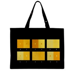 Horizontal Color Scheme Plaid Black Yellow Zipper Mini Tote Bag by Mariart