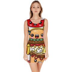 Cute Food Wallpaper Picture Sleeveless Bodycon Dress by Nexatart