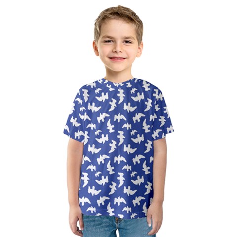 Birds Silhouette Pattern Kids  Sport Mesh Tee by dflcprintsclothing