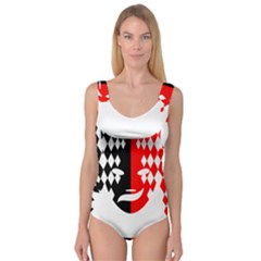 Face Mask Red Black Plaid Triangle Wave Chevron Princess Tank Leotard  by Mariart