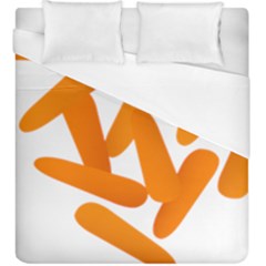 Carrot Vegetables Orange Duvet Cover (king Size) by Mariart