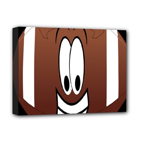 Happy Football Clipart Excellent Illustration Face Deluxe Canvas 16  X 12   by Mariart