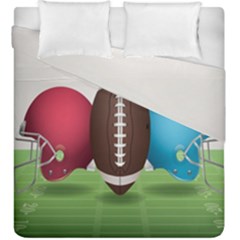 Helmet Ball Football America Sport Red Brown Blue Green Duvet Cover Double Side (king Size) by Mariart