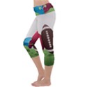 Helmet Ball Football America Sport Red Brown Blue Green Capri Yoga Leggings View2