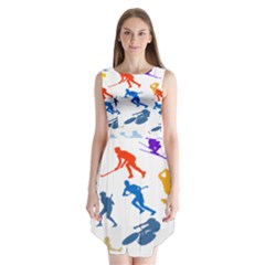 Sport Player Playing Sleeveless Chiffon Dress   by Mariart